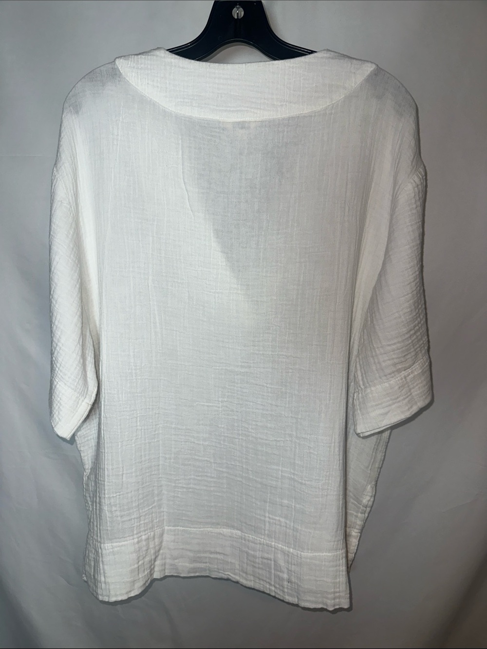 Faherty White V-Neck Gauze Tunic - Picture 5 of 6